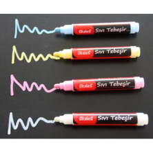 Sıvı Tebeşir Kalem Setİ 4'lü (Beyaz-Mavi-Pembe-Sarı) Sıvı Tebeşir Kalem Setİ 4'lü (Beyaz-Mavi-Pembe-Sarı)