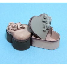 Ilkys KTU05 El Boyaması Ahşap İkili Kutu 6,5x7,5x4,5cm