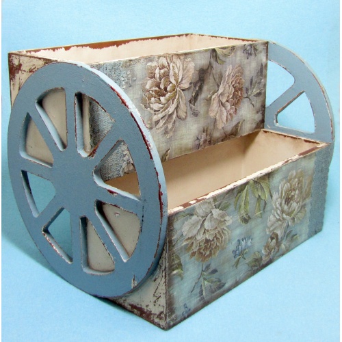 Ilkys KTU01 El Boyaması Ahşap Kutu 25x34x25cm Görsel 1