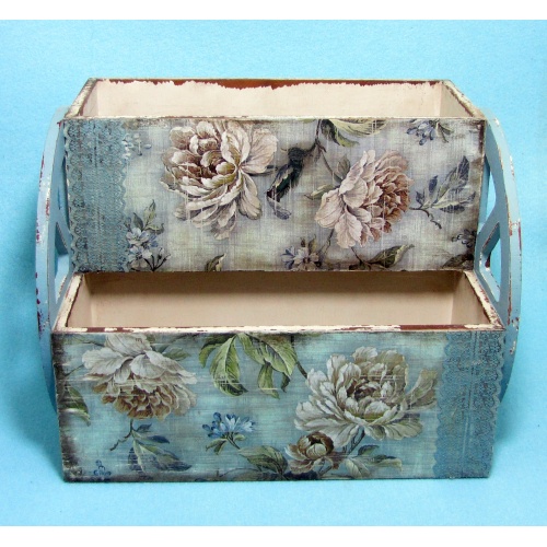 Ilkys KTU01 El Boyaması Ahşap Kutu 25x34x25cm Görsel 2