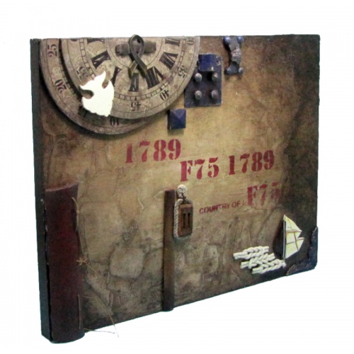 Ilkys PNO02 El Boyaması Ahşap Pano 36x28,5cm Görsel 1