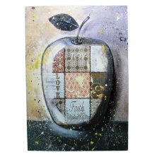 Ilkys PNO05 El Boyaması Ahşap Pano 24,5x34,5cm