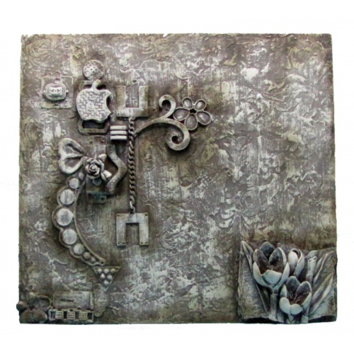 Ilkys PNO03 El Boyaması Ahşap Pano 35x32cm Görsel 2