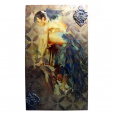 Ilkys PNO08 El Boyaması Ahşap Pano 29,5x49cm