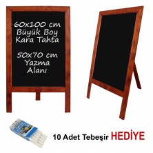 B&D Ahşap Çerçeveli Kara Tahta Yazı Tahtası Antik Meşe B&D Ahşap Çerçeveli Kara Tahta Yazı Tahtası Antik Meşe