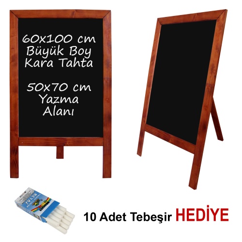 B&D Ahşap Çerçeveli Kara Tahta Yazı Tahtası Antik Meşe Yorumları