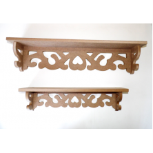 Ham Mdf Oymalı Raf Seti - Büyük 60 X 12 X 11 Cm /Küçük 46 X 11 X 9 Cm Ham Mdf Oymalı Raf Seti - Büyük 60 X 12 X 11 Cm /Küçük 46 X 11 X 9 Cm