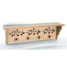 Ham Mdf Güller Raflı Askılık - 50 X 15 X 10 Cm Ham Mdf Güller Raflı Askılık - 50 X 15 X 10 Cm