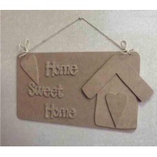 Ham Mdf Sweet Home Kapı Süsü Ham Mdf Sweet Home Kapı Süsü
