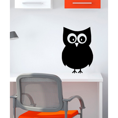 Şaşkın Baykuş Karatahta Sticker (40 X 28 Cm) Sts 1009