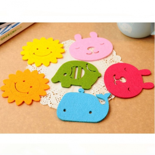 Keçe Cuty Bardak Altlığı (5'li Set) Görsel 1