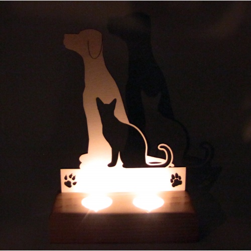 B&D Ahşap Tealight Mumluk Cat Dog Yorumları