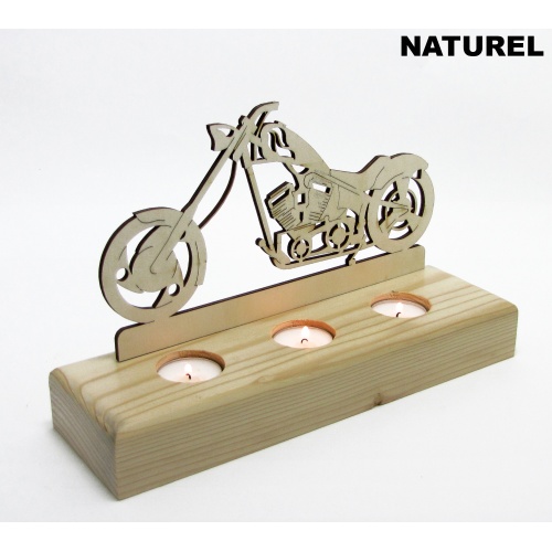 B&D Ahşap Tealight Mumluk Chopper Görsel 2