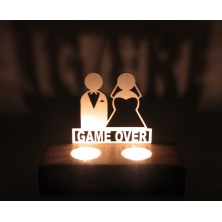 B&D Ahşap Tealight Mumluk Game Over B&D Ahşap Tealight Mumluk Game Over