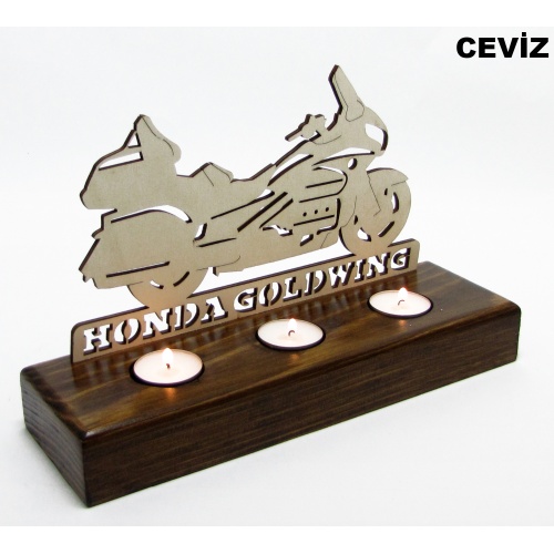 B&D Ahşap Tealight Mumluk Goldwing Görsel 4