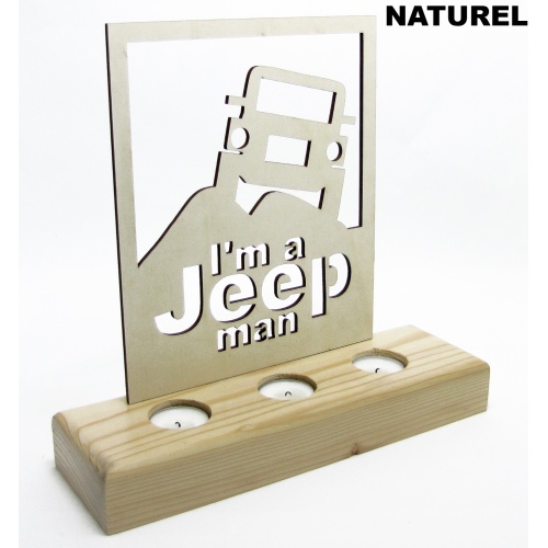 B&D Ahşap Tealight Mumluk Jeep Görsel 2