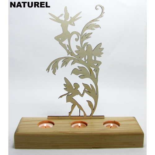 B&D Ahşap Tealight Mumluk Melekler Görsel 2