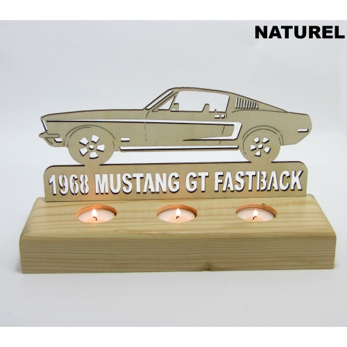 B&D Ahşap Tealight Mumluk Mustang Görsel 2