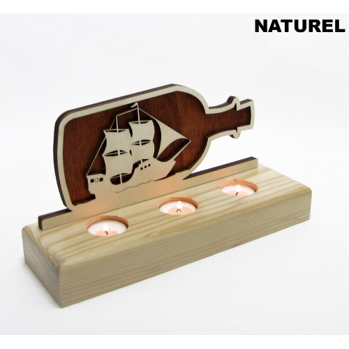 B&D Ahşap Tealight Mumluk Yelkenli Görsel 2