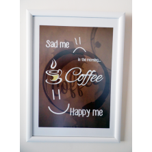 Coffee Smiles Tipografi Tablo