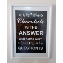 Chocolate Is Answer Tipografi Tablo Chocolate Is Answer Tipografi Tablo