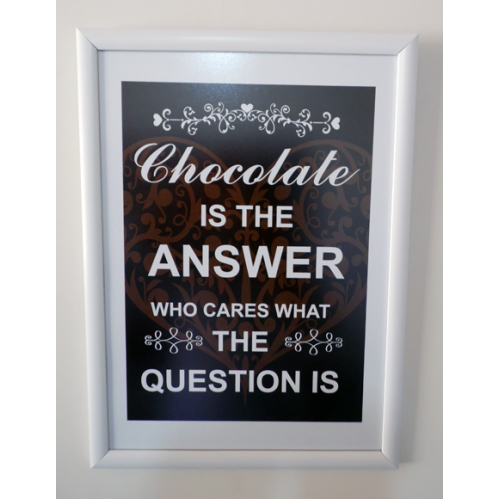 Chocolate Is Answer Tipografi Tablo Yorumları
